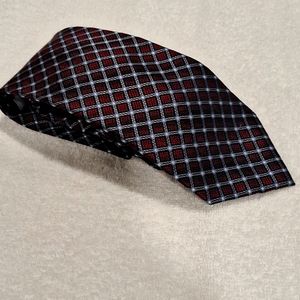 Platinum Designs #45 Red Squared Lined In Black With Blue Circles